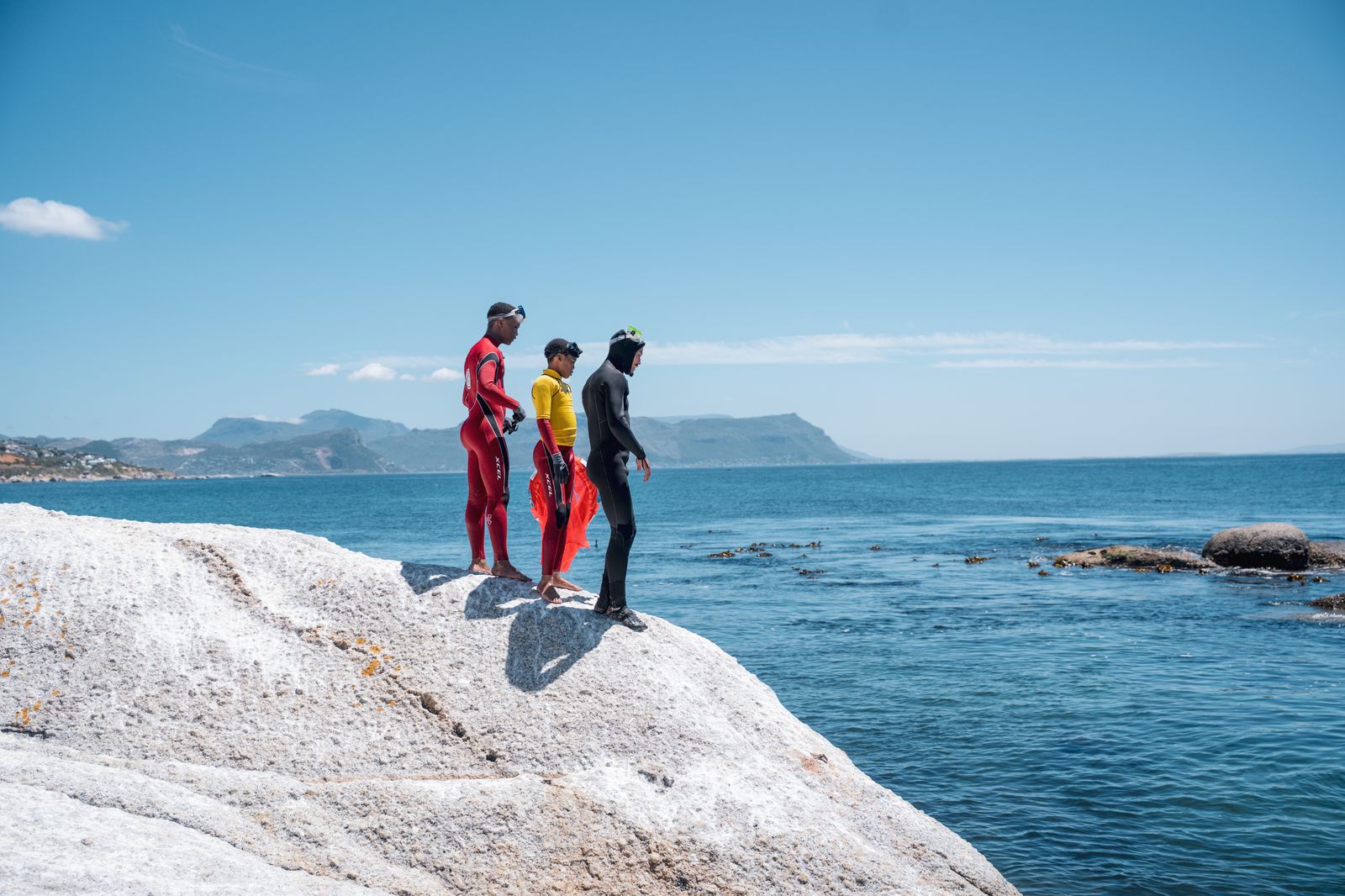 Young freedivers before a dive near Simon's Town